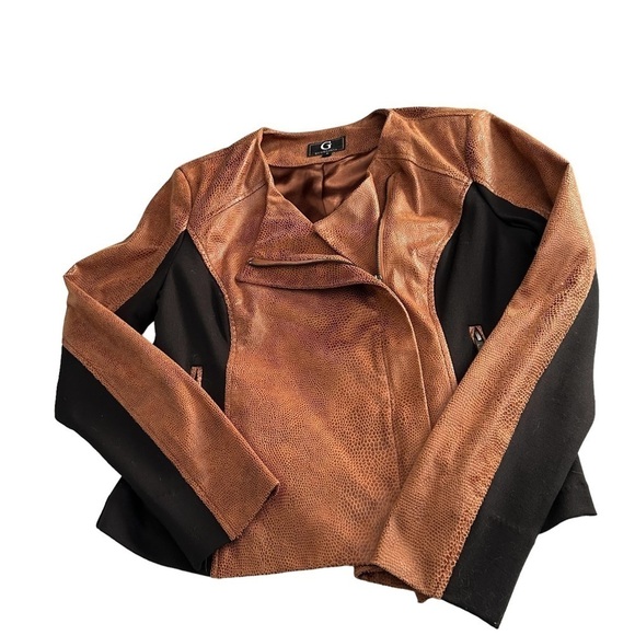 G by Guilliani Faux Leather MOTO Style Jacket Sz Small - Picture 10 of 14